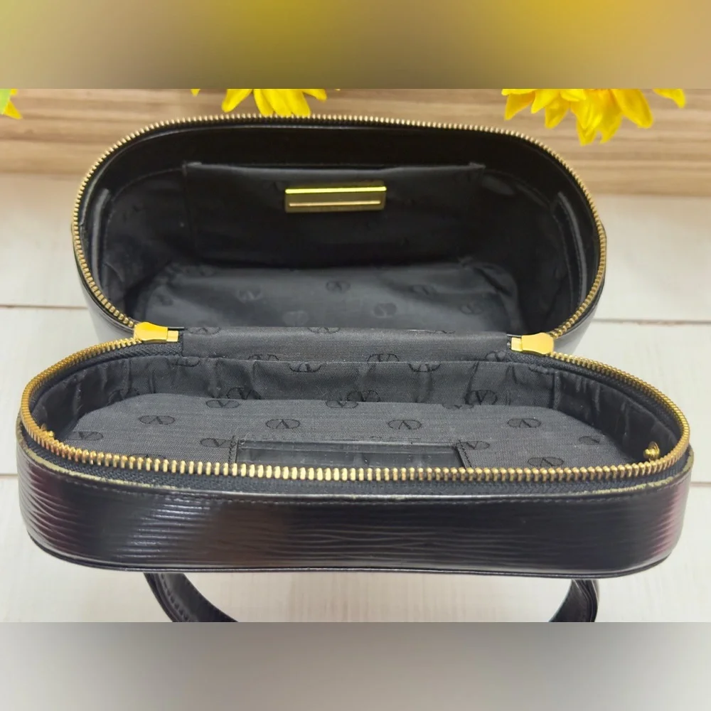 Valentino Garavani Black Leather Vanity